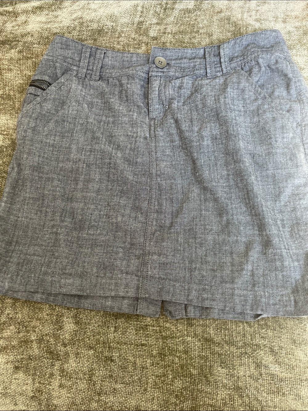 Converse Grey Chambray Mini Skirt